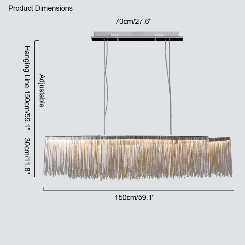 WOMO Fringe Round Chandelier-WM2062a