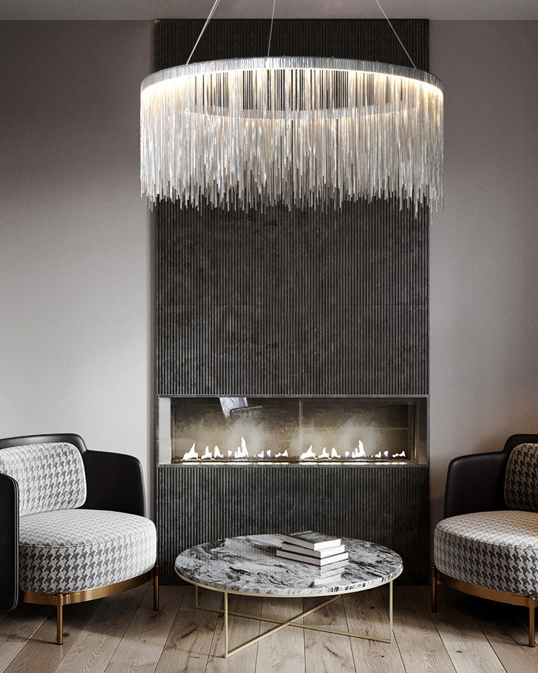 WOMO Fringe Round Chandelier-WM2062a