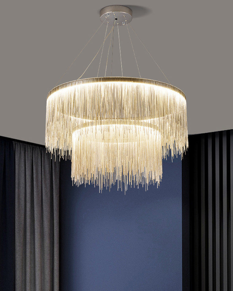 WOMO Fringe Round Chandelier-WM2062a