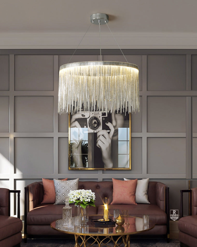 WOMO Fringe Round Chandelier-WM2062a