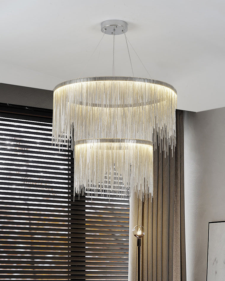 WOMO Fringe Round Chandelier-WM2062a