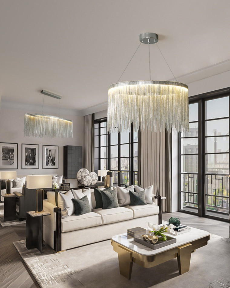 WOMO Fringe Round Chandelier-WM2062a