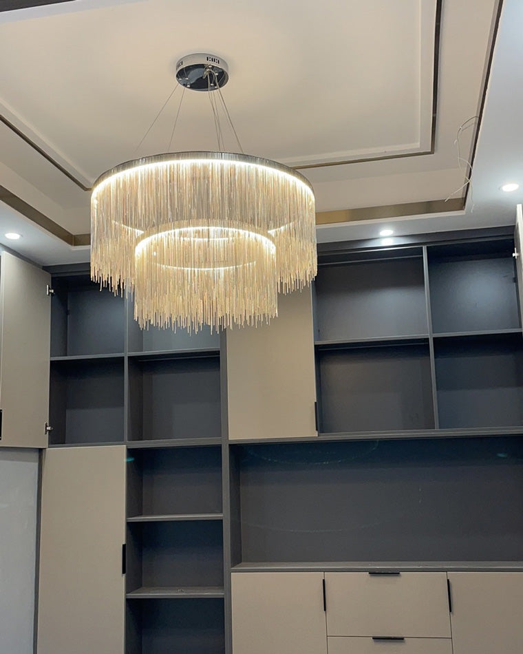 WOMO Fringe Round Chandelier-WM2062a
