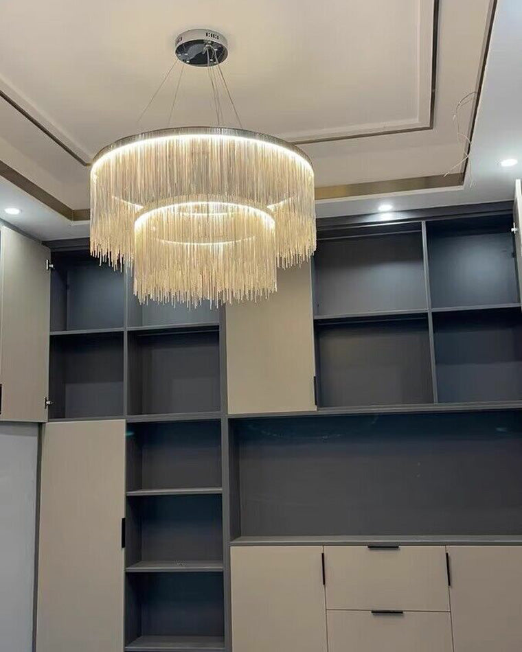WOMO Fringe Round Chandelier-WM2062a