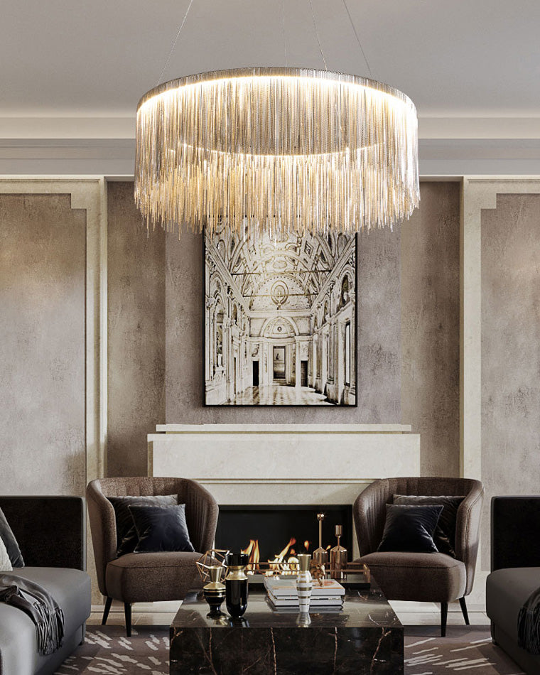 WOMO Fringe Round Chandelier-WM2062a