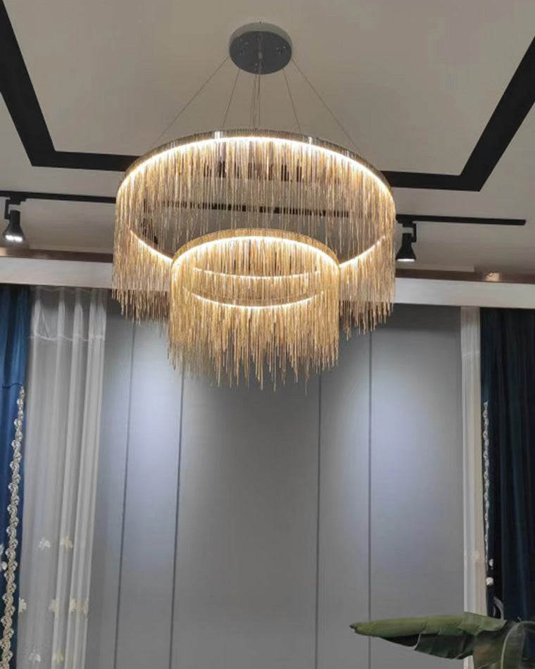 WOMO Fringe Round Chandelier-WM2062a