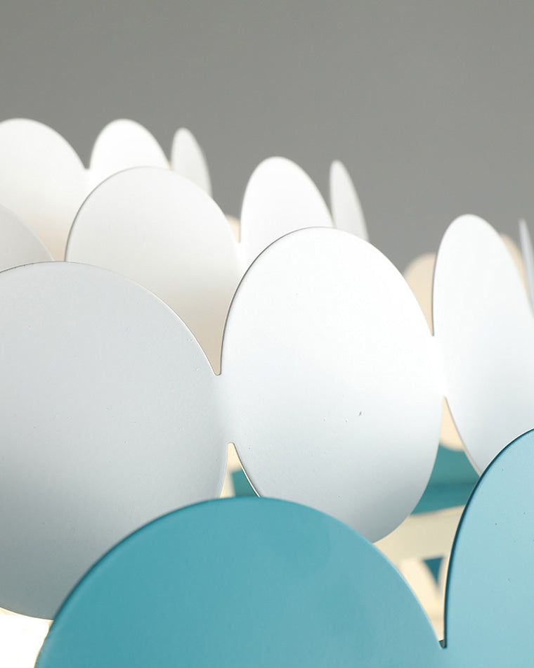 WOMO Black/Blue Round Chandelier-WM2140