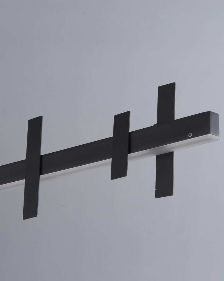 WOMO Black Brass Linear Chandelier-WM2231