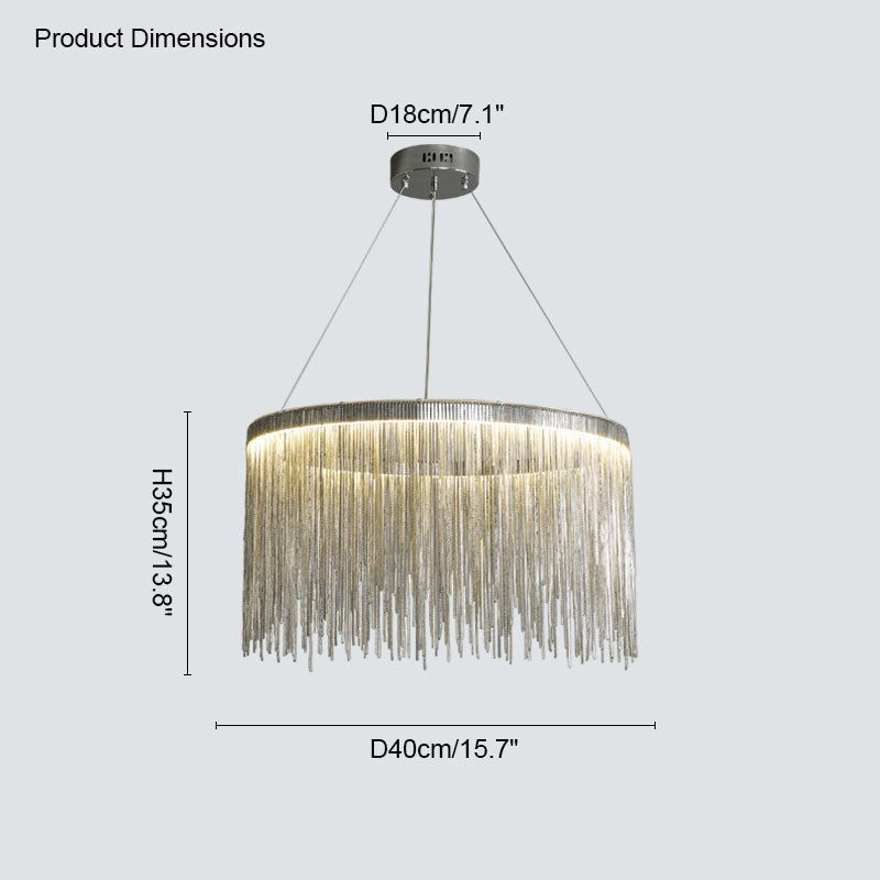 WOMO Fringe Round Chandelier-WM2062a