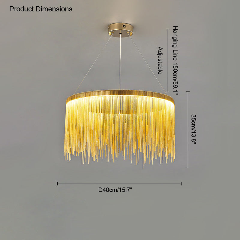 WOMO Fringe Round Chandelier-WM2062a