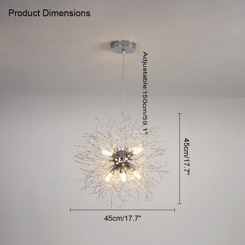WOMO Dandelion Globe Crystal Chandelier-WM2004