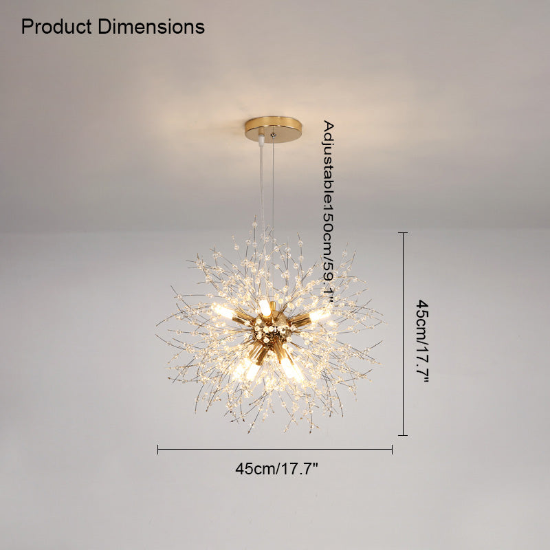 WOMO Dandelion Globe Crystal Chandelier-WM2004