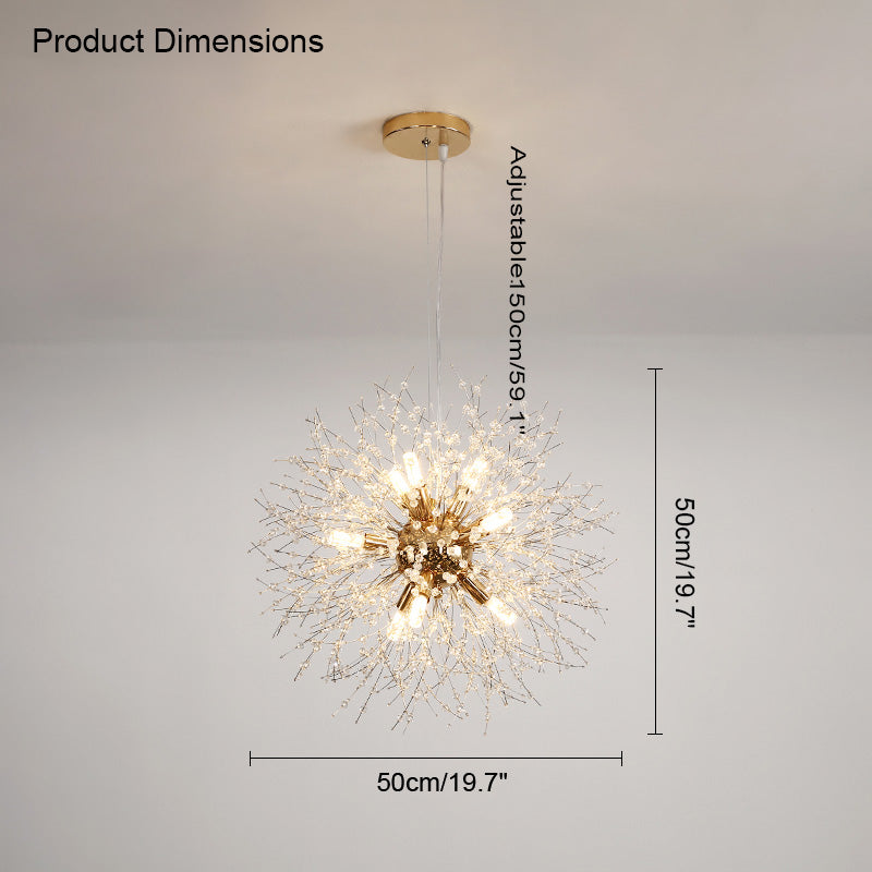 WOMO Dandelion Globe Crystal Chandelier-WM2004