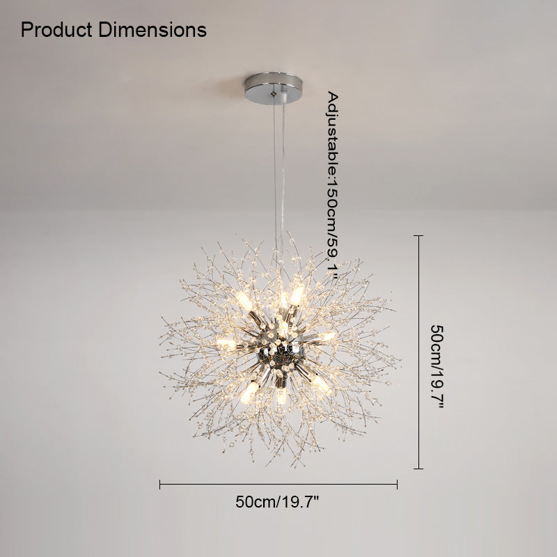 WOMO Dandelion Globe Crystal Chandelier-WM2004
