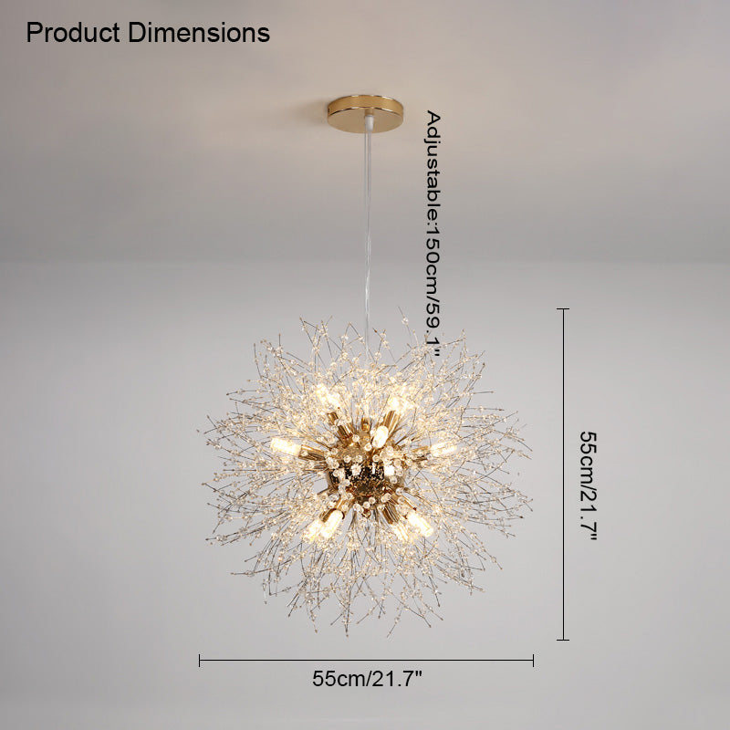 WOMO Dandelion Globe Crystal Chandelier-WM2004