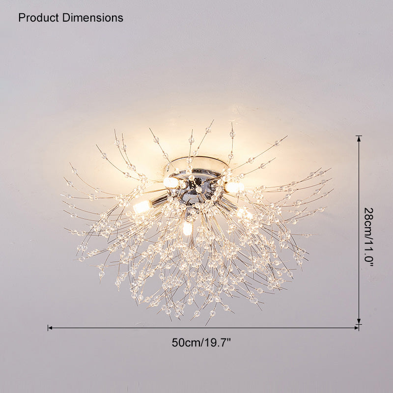 WOMO Dandelion Crystal Flower Ceiling Light-WM1014