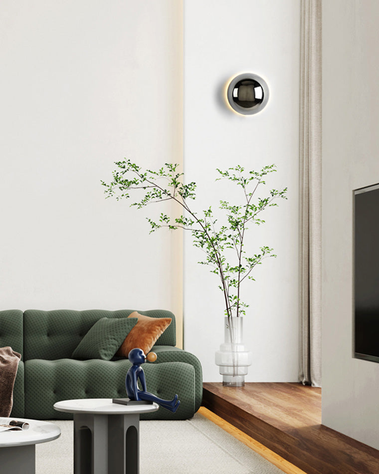 WOMO Eclipse Small Round Wall Sconce-WM6037