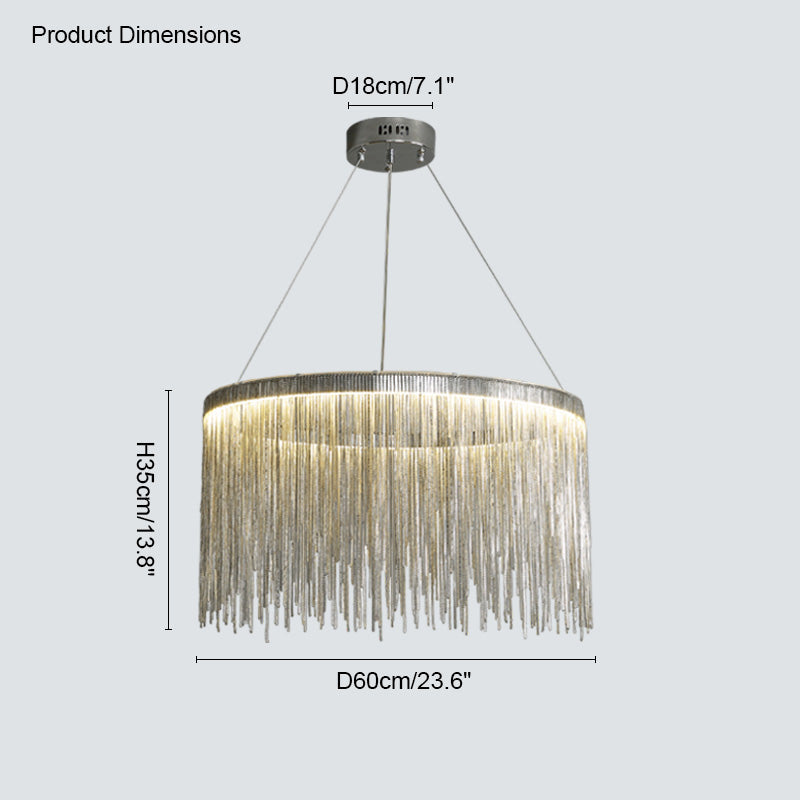 WOMO Fringe Round Chandelier-WM2062a