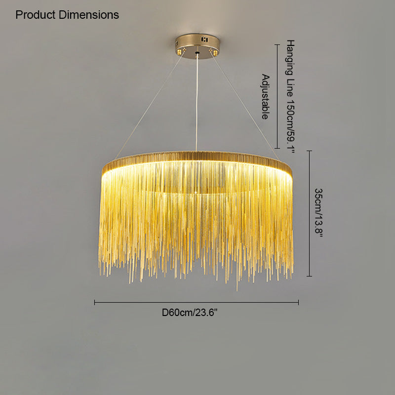 WOMO Fringe Round Chandelier-WM2062a