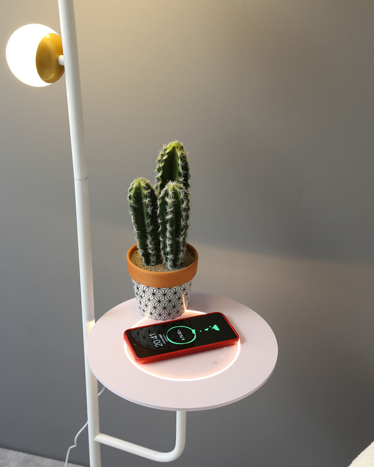 WOMO Bubble Dimmable Floor Lamp with Charging Tray-WM7062