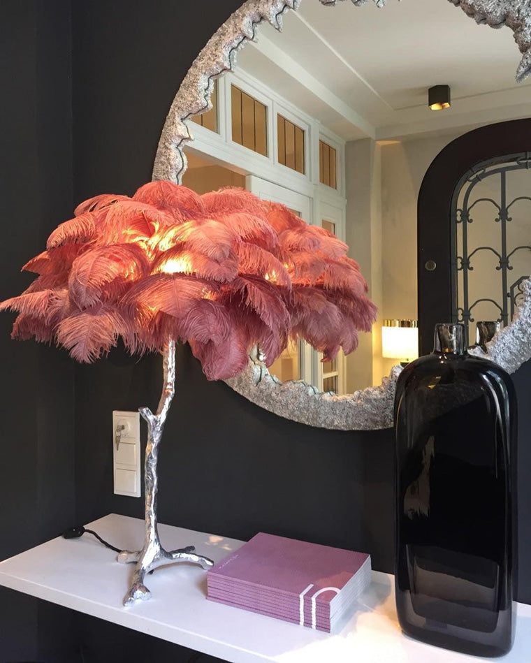 WOMO Feather Palm Tree Table Lamp-WM8016