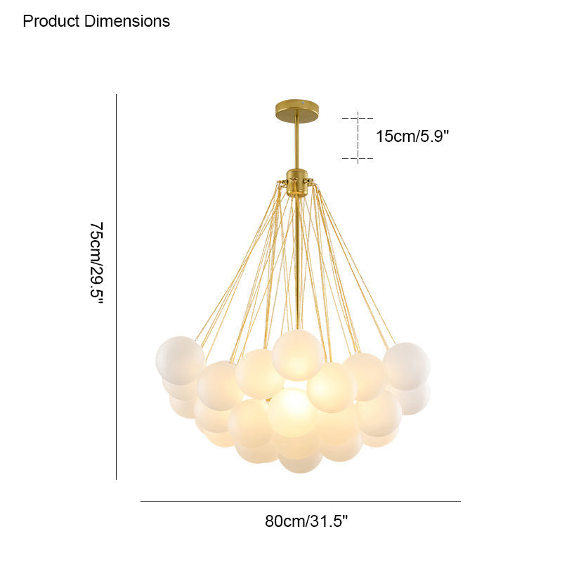 WOMO Frosted Glass Bubbles Chandelier-WM2068