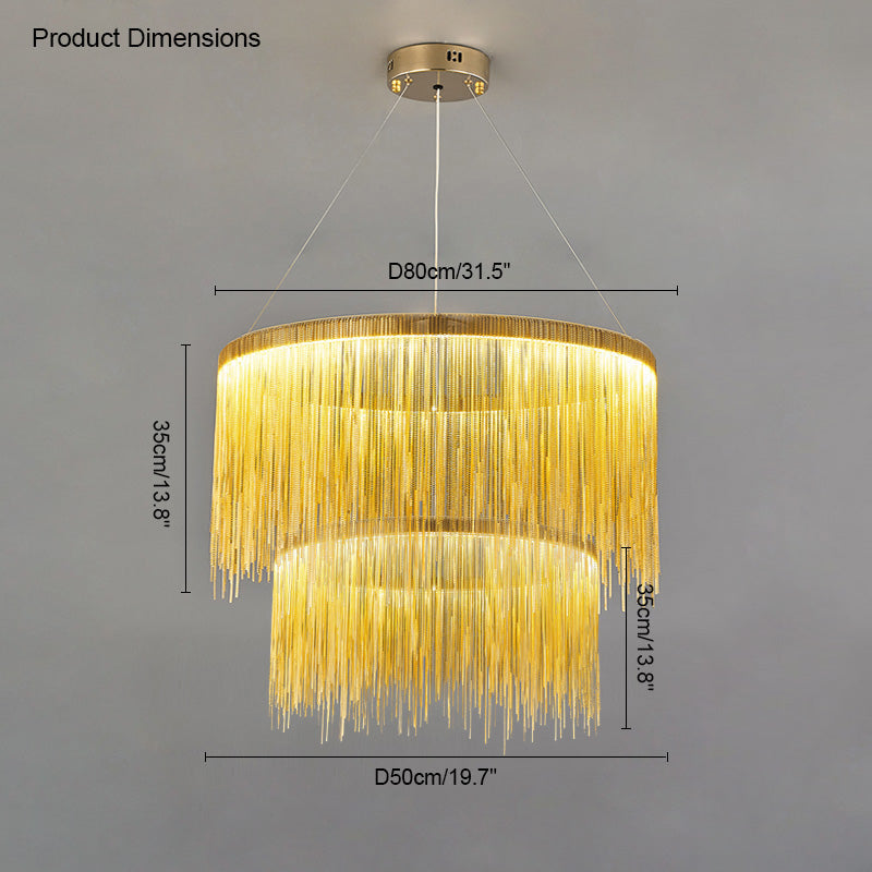 WOMO Fringe Round Chandelier-WM2062a