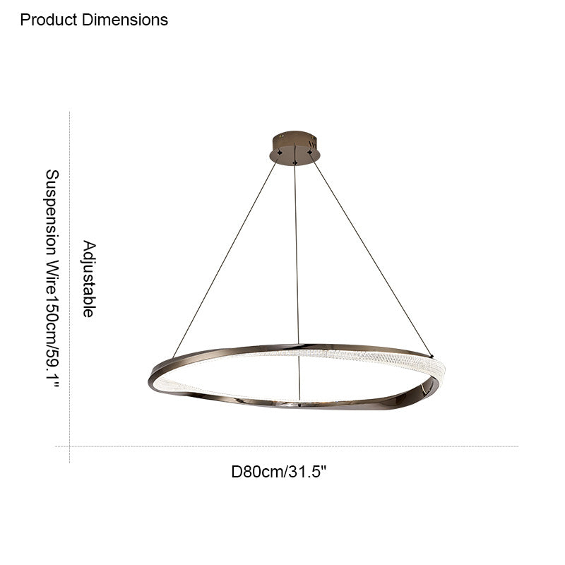 WOMO Möbius Circular LED Chandelier-WM2128
