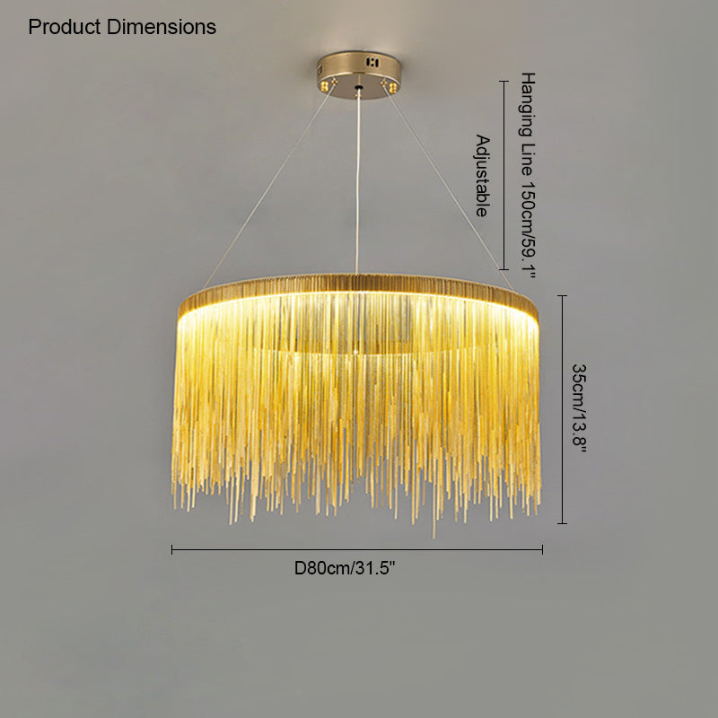 WOMO Fringe Round Chandelier-WM2062a
