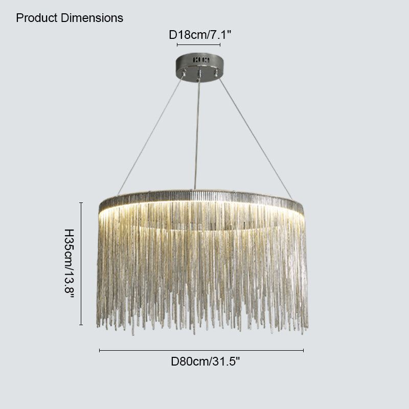 WOMO Fringe Round Chandelier-WM2062a
