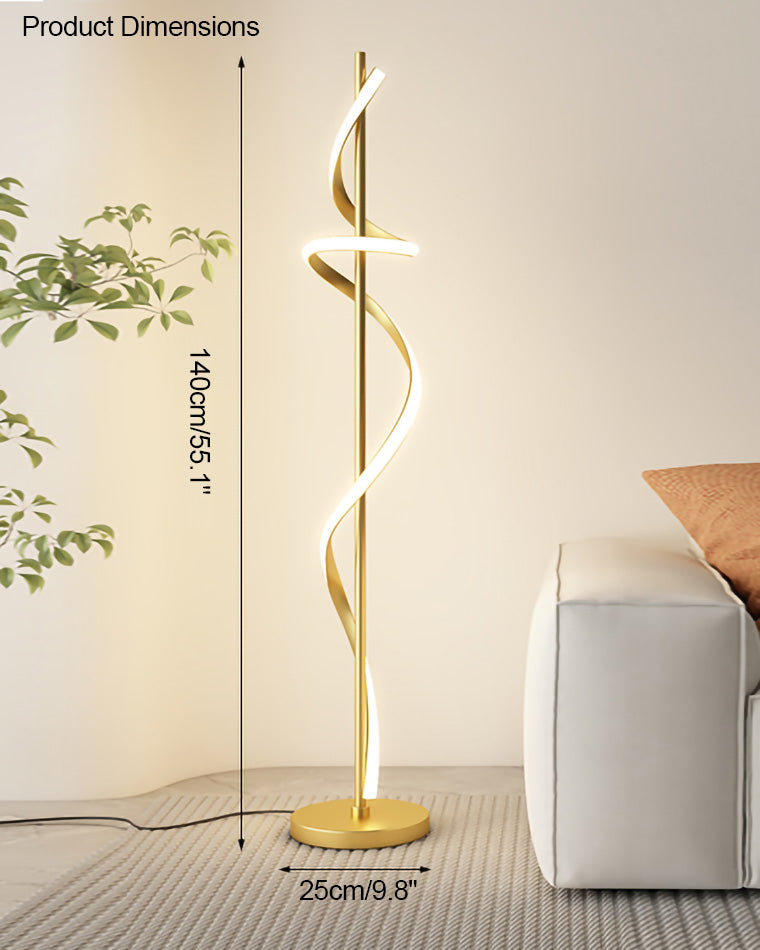 WOMO Dimmable Spiral Floor Lamp-WM7073