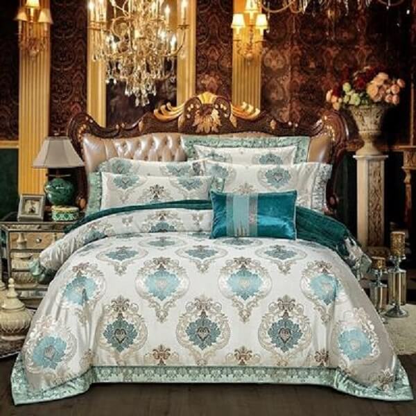 Anorfa Golden Jacquard Satin Luxury Duvet Cover Sets - Nordic Side - amazing, Anorfa Golden Jacquard Satin Luxury Duvet Cover Sets, archidaily, archilovers, architecture, architecturelovers,