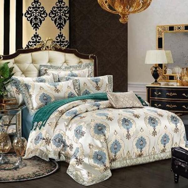 Anorfa Golden Jacquard Satin Luxury Duvet Cover Sets - Nordic Side - amazing, Anorfa Golden Jacquard Satin Luxury Duvet Cover Sets, archidaily, archilovers, architecture, architecturelovers,