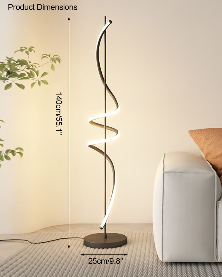 WOMO Dimmable Spiral Floor Lamp-WM7073