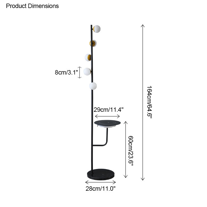 WOMO Bubble Dimmable Floor Lamp with Charging Tray-WM7062