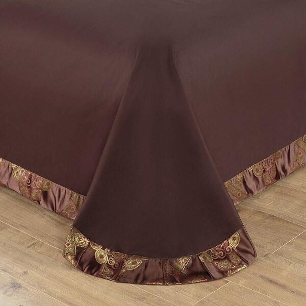 Caltada Brown Coffee Jacquard Cotton Stain Luxury Duvet Cover Set - Nordic Side - amazing, architecture, arcitecture, art, artist, ashley furniture near me, beautiful, bobs furniture outlet,