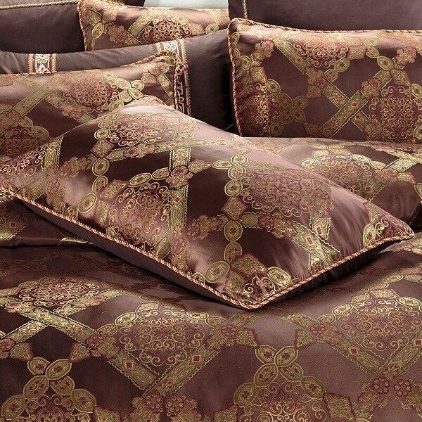 Caltada Brown Coffee Jacquard Cotton Stain Luxury Duvet Cover Set - Nordic Side - amazing, architecture, arcitecture, art, artist, ashley furniture near me, beautiful, bobs furniture outlet,