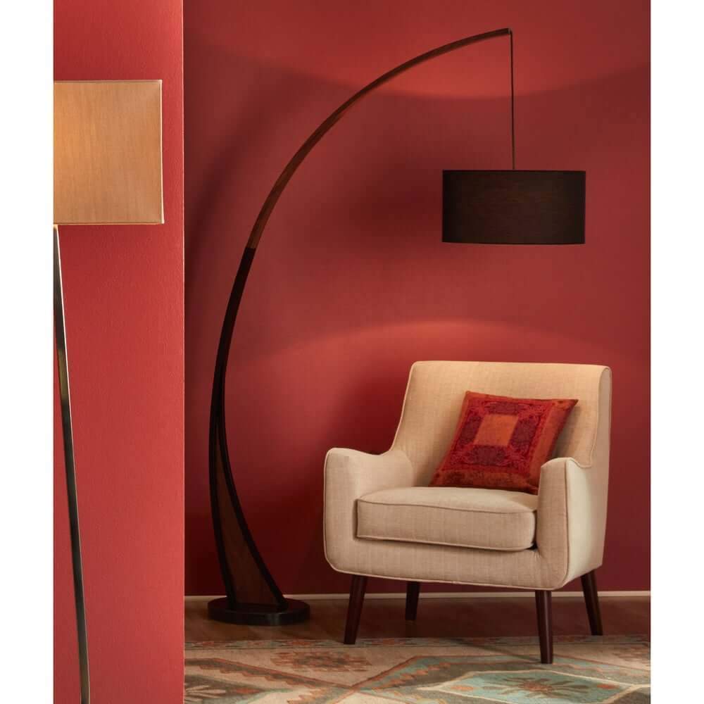 Carson - Contemporary floor lamp with walnut frame and marble base - Nordic Side - architecture, art, artist, Carson - Contemporary floor lamp with walnut frame and marble base, contemporarya