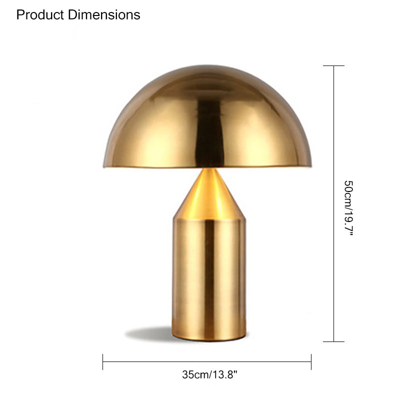 WOMO Dome Metal Mushroom Table Lamp-WM8002