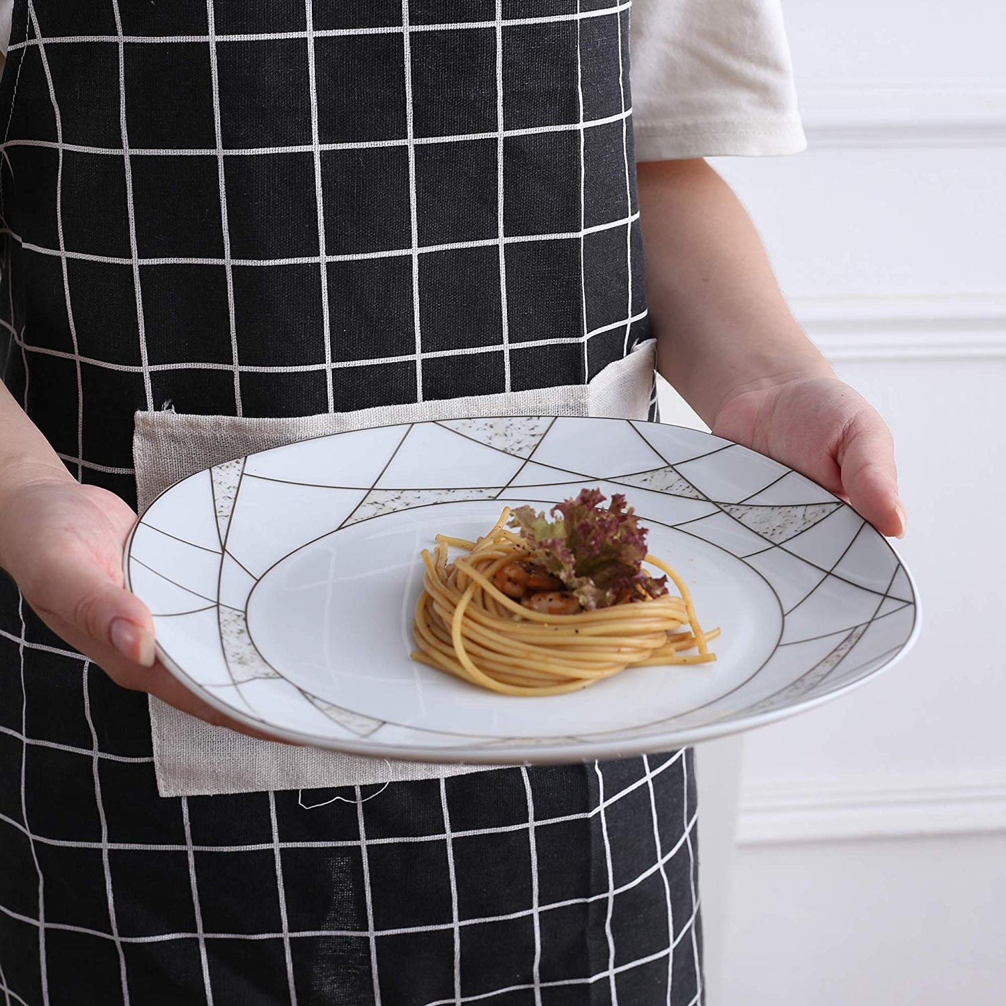 SERENA 20-Piece Kitchen Porcelain Ceramic Dinner Set of Dinner Plate,Dessert Plates,Egg Cup,Mug,Bowl Cutlery Set - Nordic Side - 20, Ceramic, CupMugBowl, Cutlery, Dinner, Kitchen, of, Piece,