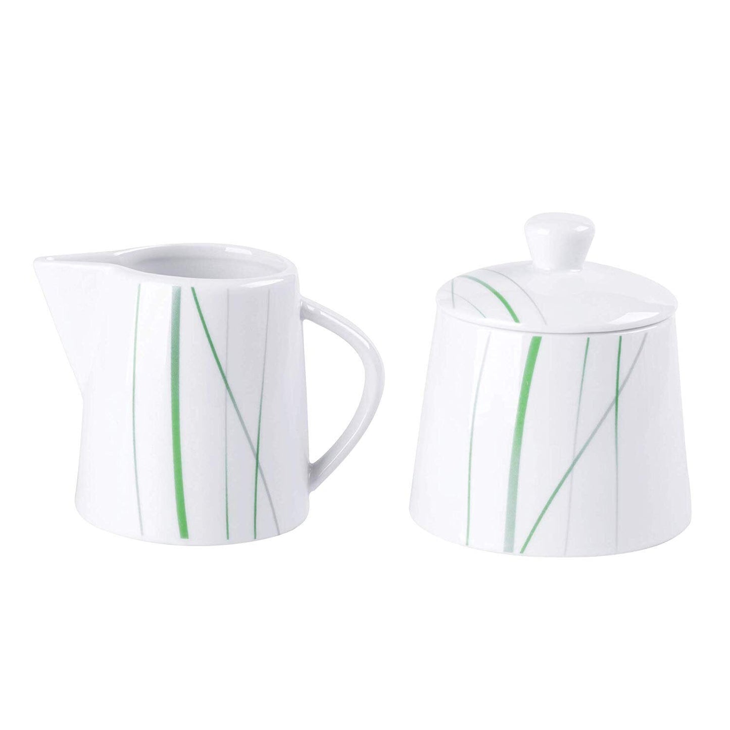 AVIVA Ceramic Porcelain Milk Cream Serving Jug Set Coffee&Tea Creamer&Sugar Bowl Pot Set for Family&Office - Nordic Side - AVIVA, Bowl, Ceramic, CoffeeTea, Cream, CreamerSugar, FamilyOffice,