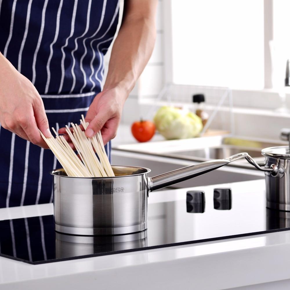 Cookware Set 12 Piece Stainless Steel Kitchen Cooking Pot&Pan SetsInduction,Saucepan,Casserole,with Tempered Glass lid (Silver) - Nordic Side - 12, Cooking, Cookware, Glass, InductionSaucepan