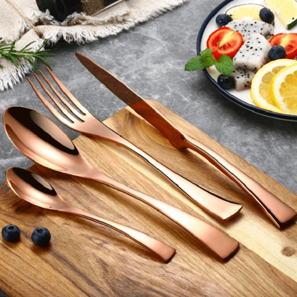 Jet Rose Gold Flatware - Nordic Side - architecture, arcitecture, art, artist, contemporaryart, decor, decoration, design, designer, designinspiration, edison, grey, home, home decor, home de