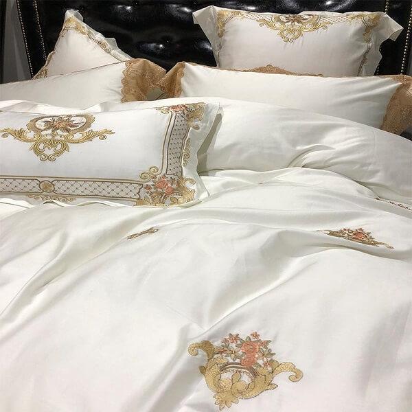Karlena Oriental Egyptian Cotton Embroidery Luxury Royal Duvet Cover Set - Nordic Side - amazing, architecture, arcitecture, art, artist, beautiful, Bedroom, business, canvas, clock, clocks,