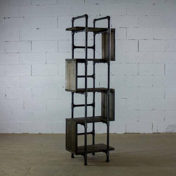 Modern Five Shelf Open Pipe Display Bookcase - Nordic Side - architecture, arcitecture, art, artichture, artist, ashley furniture near me, bobs furniture outlet, cheap furniture near me, city
