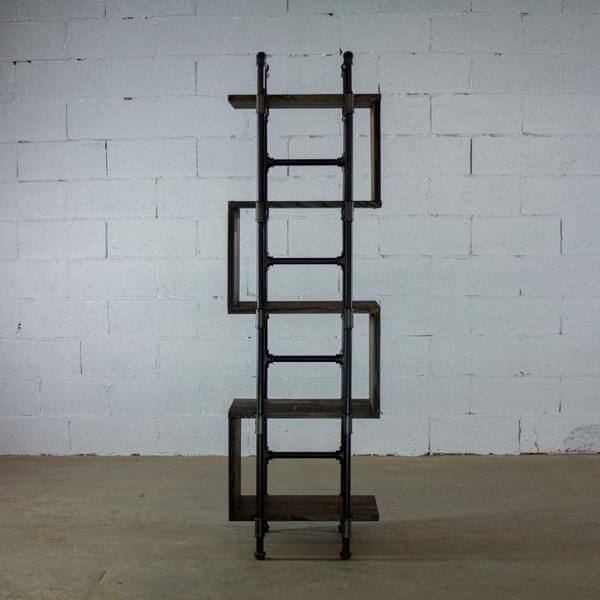 Modern Five Shelf Open Pipe Display Bookcase - Nordic Side - architecture, arcitecture, art, artichture, artist, ashley furniture near me, bobs furniture outlet, cheap furniture near me, city