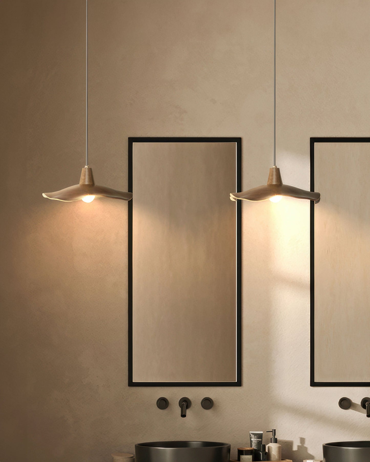 Simple Retro Wood Pendant Light Lampshade