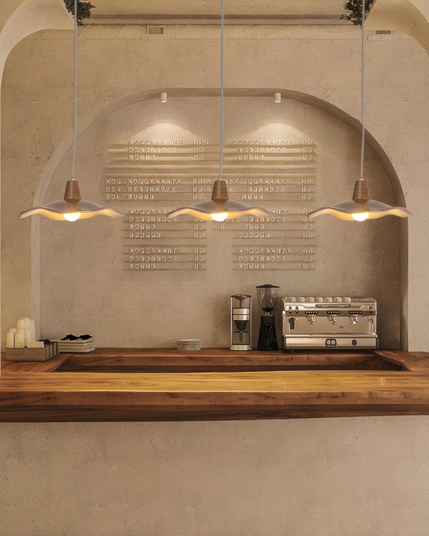 Simple Retro Wood Pendant Light Lampshade