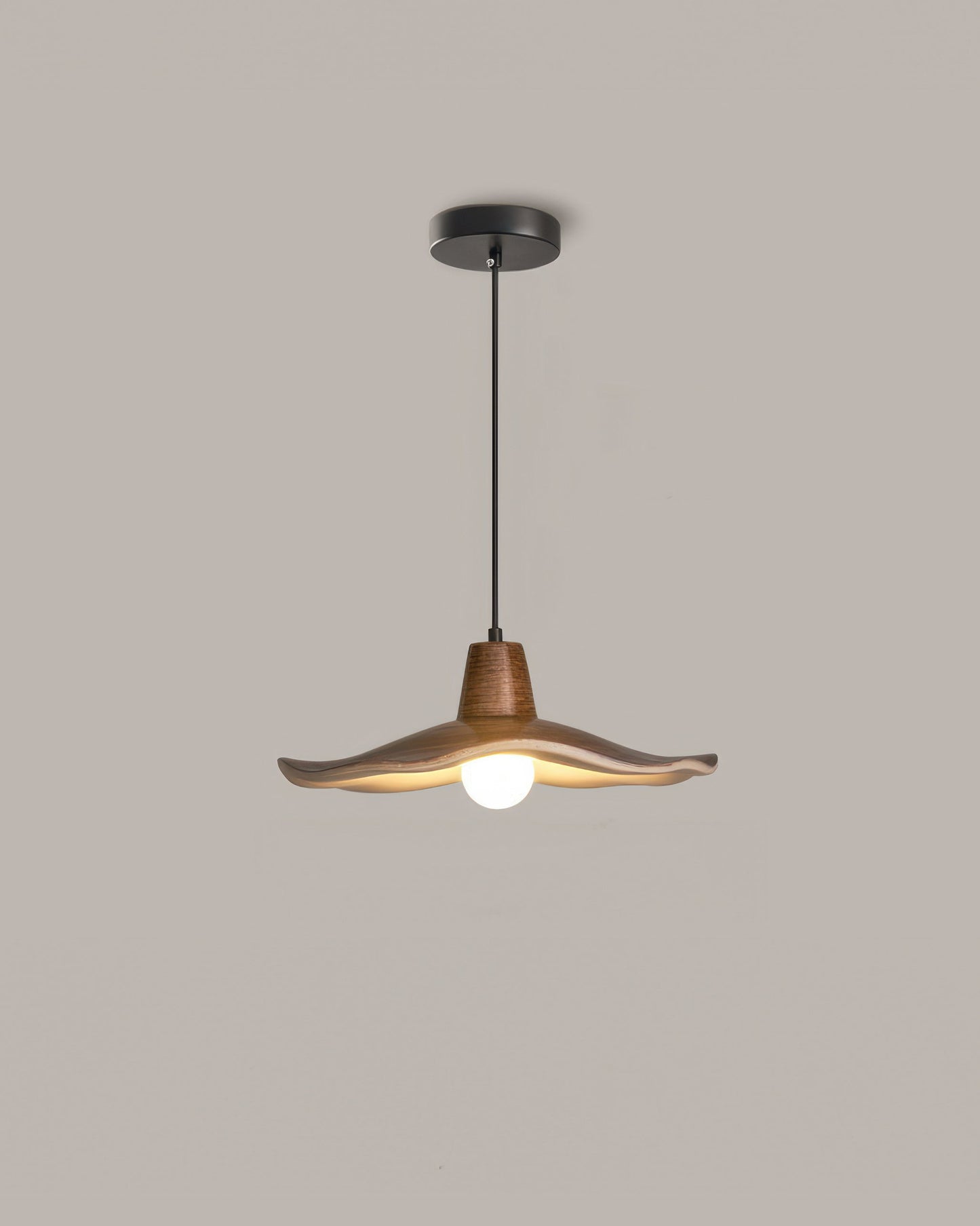 Simple Retro Wood Pendant Light Lampshade