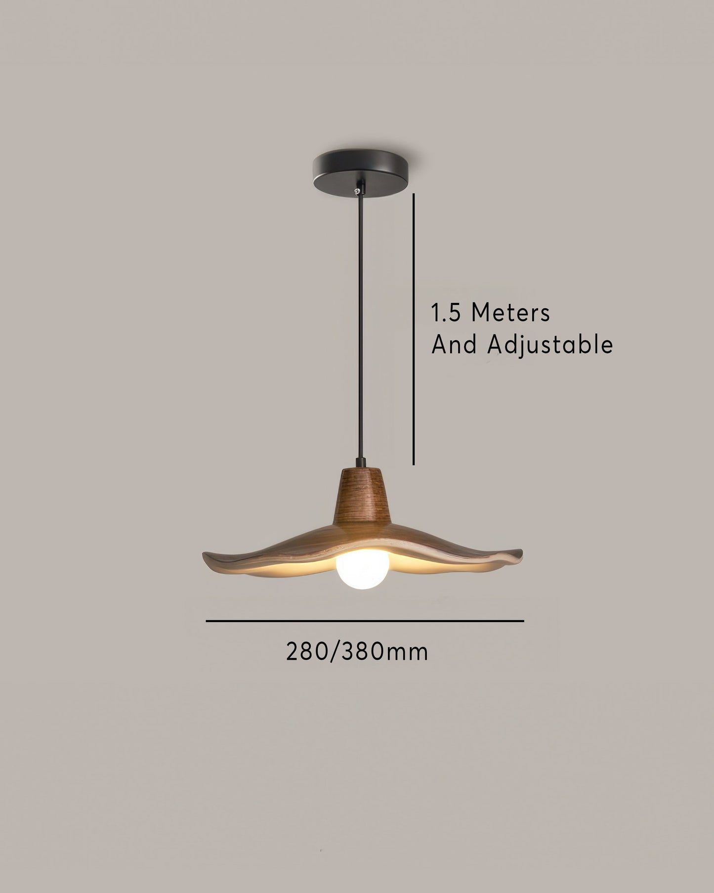 Simple Retro Wood Pendant Light Lampshade